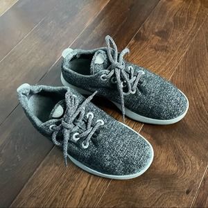 Allbirds Gray Black Wool Runners Sneakers Shoes Size 8